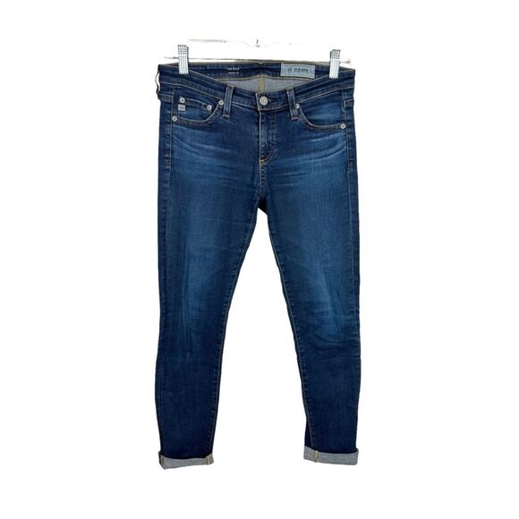 AG Adriano Goldschmied The Stilt Cigarette Leg Jeans Dark Wash Skinny Mid Rise 2 - Picture 1 of 4